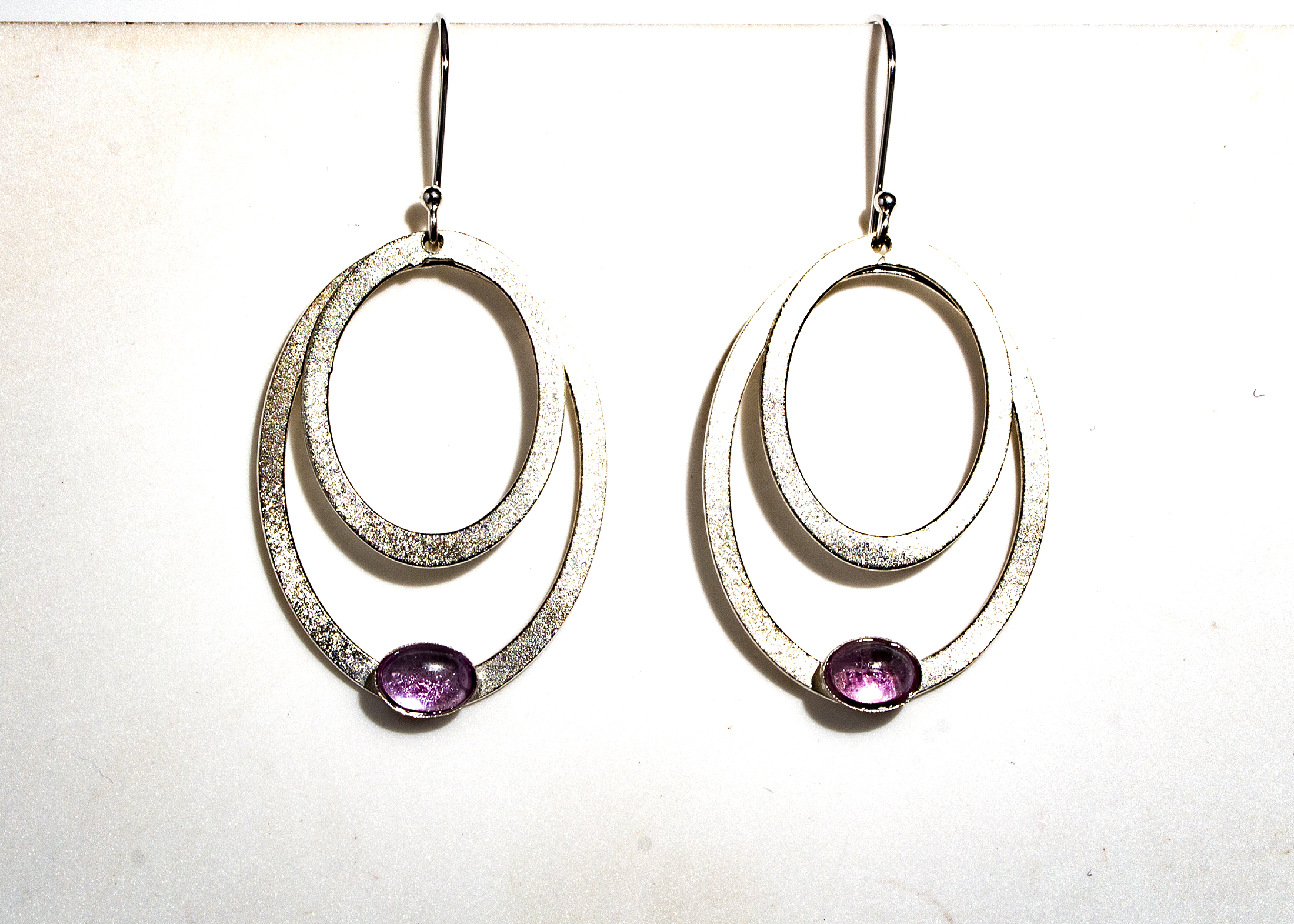 errings drop 2 ovals matte amethyst 2