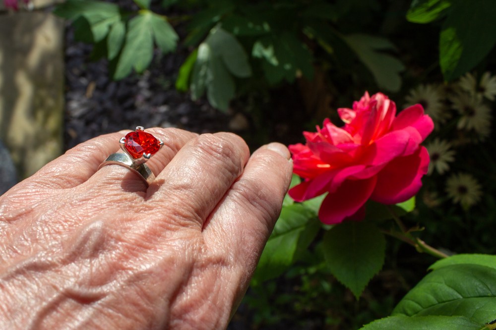 ring fiery orange worn