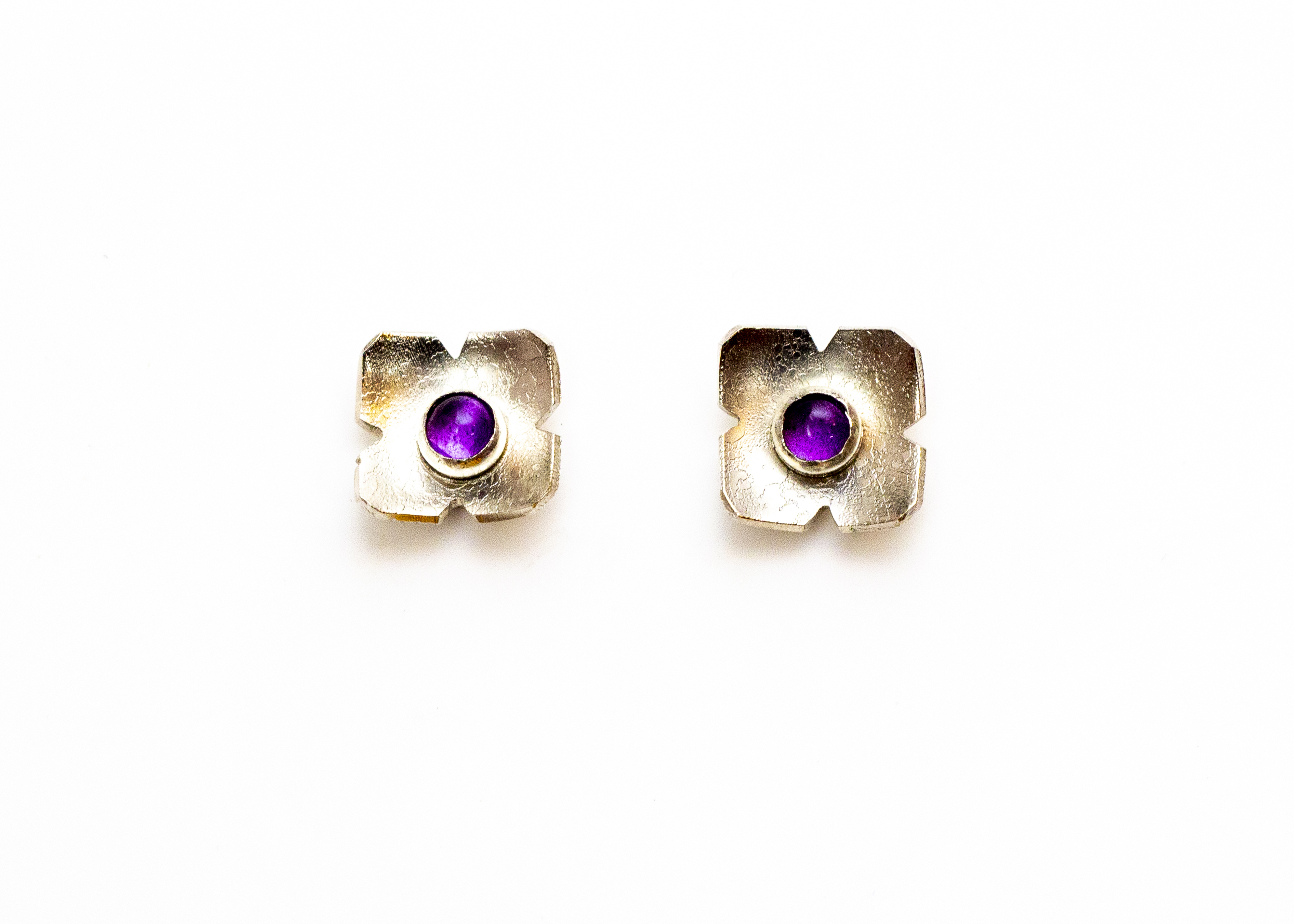 earrings flower amethyst 4