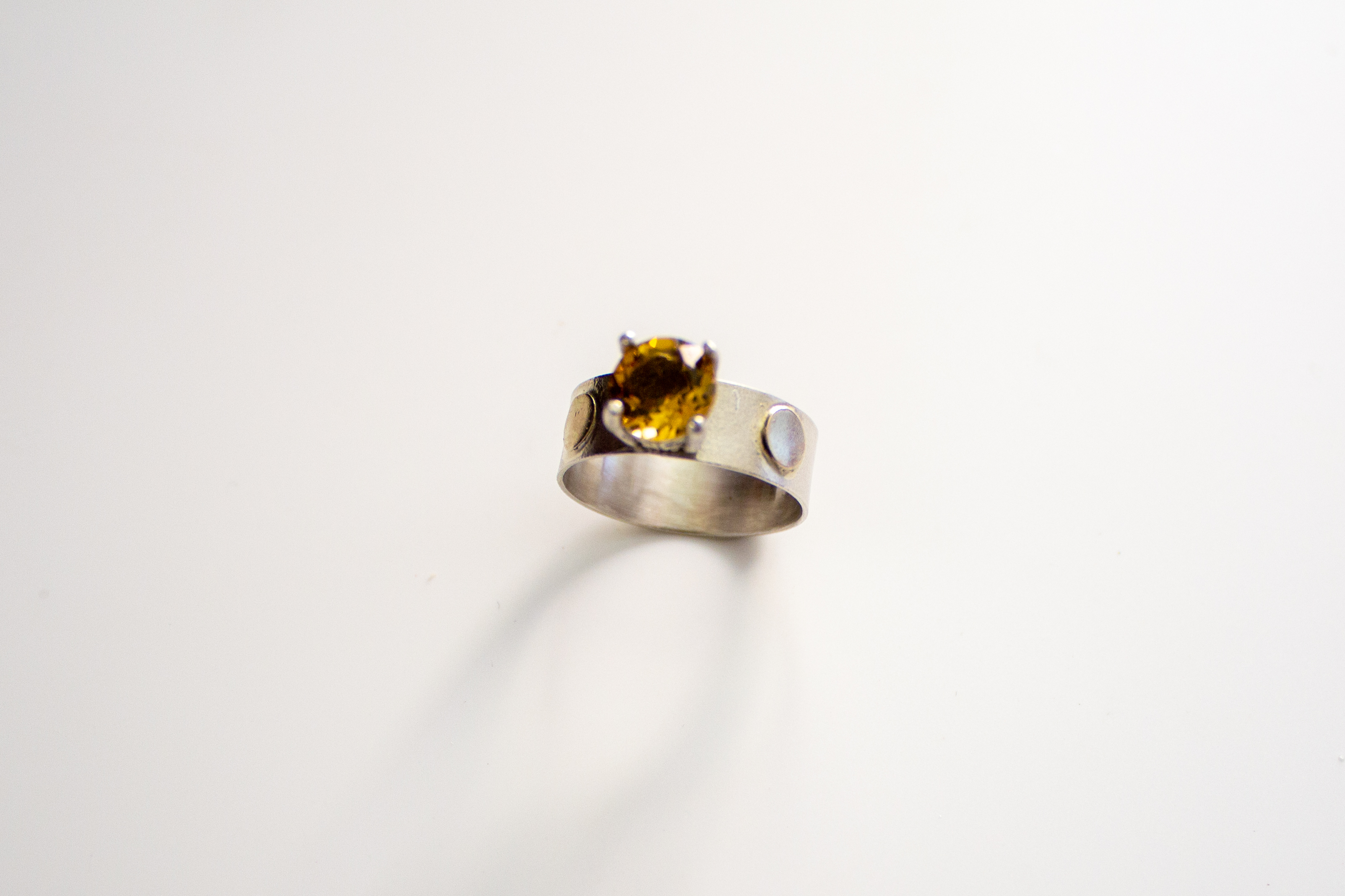 ring citrine gold dots 3